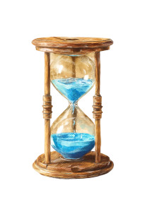 Wooden Hourglass Vinyl Car Decal Sticker – Waterproof & UV-Resistant 8"