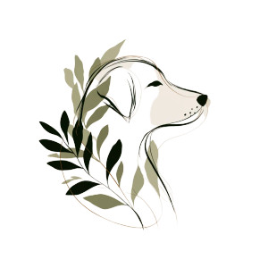 Minimalist Dog Logo Vinyl Car Decal Sticker – Waterproof & UV-Resistant 8"