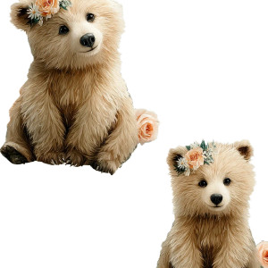 Fluffy Bear Cubs V2 Vinyl Car Decal Sticker – Waterproof & UV-Resistant 8"