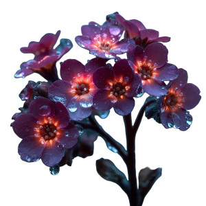 Glowing Forget-Me-Not Vinyl Car Decal Sticker – Waterproof & UV-Resistant 8"