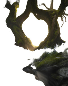 Enchanted Heart Trees Vinyl Car Decal Sticker – Waterproof & UV-Resistant 8"