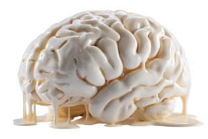 Melting Brain Stress Vinyl Car Decal Sticker – Waterproof & UV-Resistant 8"