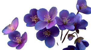 Violet Flowers Vinyl Car Decal Sticker – Waterproof & UV-Resistant 8"