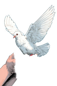 White Carrier Pigeon Vinyl Car Decal Sticker – Waterproof & UV-Resistant 8"