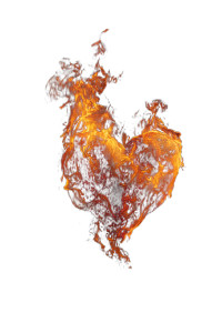 Fiery Heart Vinyl Car Decal Sticker – Waterproof & UV-Resistant 8"