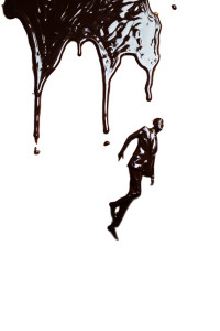 Chocolate Drip Man Vinyl Car Decal Sticker – Waterproof & UV-Resistant 8"