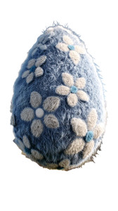 Fluffy Floating Egg Vinyl Car Decal Sticker – Waterproof & UV-Resistant 8"