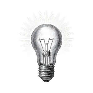 Retro Light Bulb Vinyl Car Decal Sticker – Waterproof & UV-Resistant 8"