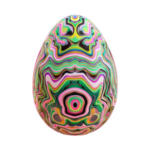 Psychedelic Egg Vinyl Car Decal Sticker – Waterproof & UV-Resistant 8"