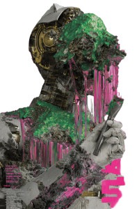 Robot Art Exhibition Vinyl Car Decal Sticker – Waterproof & UV-Resistant 8"