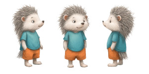 Hedgehog Character Vinyl Car Decal Sticker – Waterproof & UV-Resistant 8"