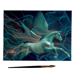 White Pegasus Soaring Vinyl Car Decal Sticker – Waterproof & UV-Resistant 8"