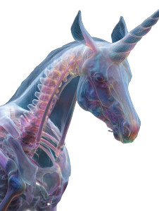Translucent Unicorn Vinyl Car Decal Sticker – Waterproof & UV-Resistant 8"