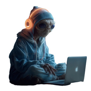 Alien Dj V2 Vinyl Car Decal Sticker – Waterproof & UV-Resistant 8"