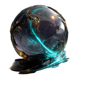 Futuristic Digital Soccerball Vinyl Car Decal Sticker – Waterproof & UV-Resistant 8"