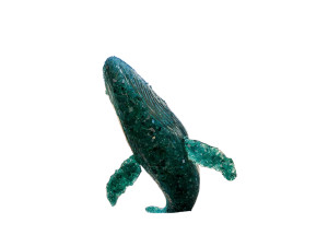 Emerald Glass Whale V4 Vinyl Car Decal Sticker – Waterproof & UV-Resistant 8"