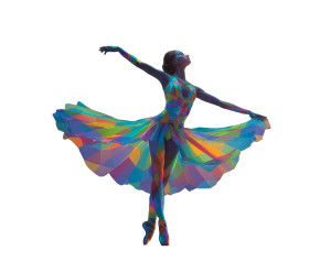 Surreal Ballerina Vinyl Car Decal Sticker – Waterproof & UV-Resistant 8"