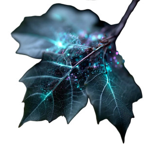 Glowing Sycamore Leaf Vinyl Car Decal Sticker – Waterproof & UV-Resistant 8"