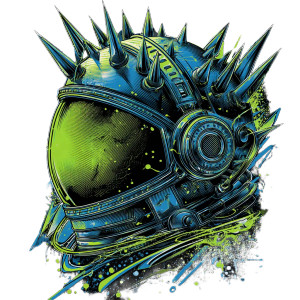 Futuristic Astronaut Head Vinyl Car Decal Sticker – Waterproof & UV-Resistant 8"