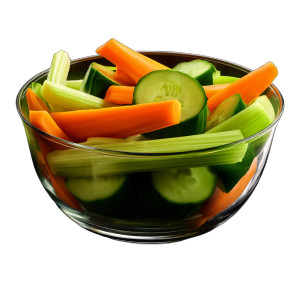 Fresh Vegetable Bowl Vinyl Car Decal Sticker – Waterproof & UV-Resistant 8"