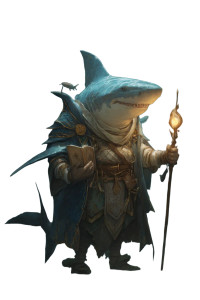 D&D Shark Adventurers Vinyl Car Decal Sticker – Waterproof & UV-Resistant 8"