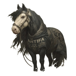 Cartoon Antifa Horse Vinyl Car Decal Sticker – Waterproof & UV-Resistant 8" Cartoon Antifa Horse Vinyl Car Decal Sticker – Waterproof & UV-Resistant 8"