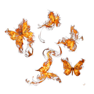 Fire Butterfly Elementals Vinyl Car Decal Sticker – Waterproof & UV-Resistant 8"