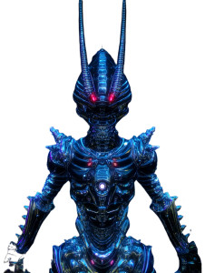 Biomechanic Alien Vinyl Car Decal Sticker – Waterproof & UV-Resistant 8"