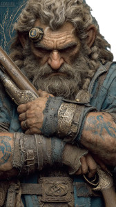 Sorrowful Dwarf Warrior Vinyl Car Decal Sticker – Waterproof & UV-Resistant 8"