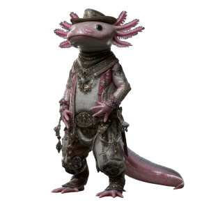 Axolotl Fashion Vinyl Car Decal Sticker – Waterproof & UV-Resistant 8"