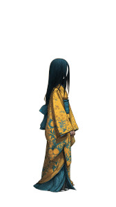 Faceless Noble Girl Vinyl Car Decal Sticker – Waterproof & UV-Resistant 8"