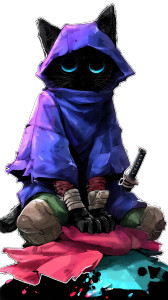 Cute Ninja Cat Vinyl Car Decal Sticker – Waterproof & UV-Resistant 8"