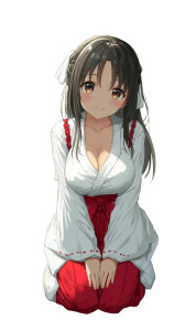 Serene Miko Girl Vinyl Car Decal Sticker – Waterproof & UV-Resistant 8"