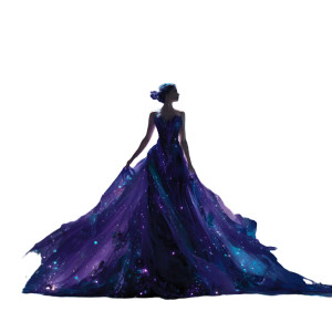 Purple-Eyed Butterfly Woman Vinyl Car Decal Sticker – Waterproof & UV-Resistant 8"