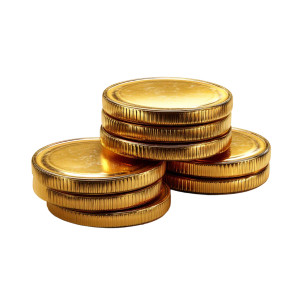 Gold Coins Icon Vinyl Car Decal Sticker – Waterproof & UV-Resistant 8"