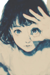 Anime Girl Peeking Vinyl Car Decal Sticker – Waterproof & UV-Resistant 8"