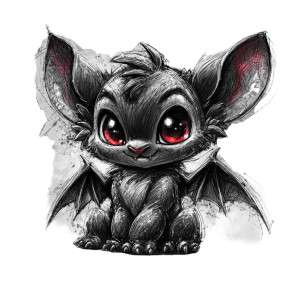 Chibi Vampire Bat V2 Vinyl Car Decal Sticker – Waterproof & UV-Resistant 8"