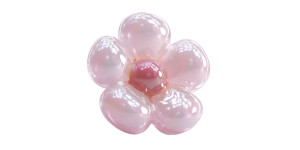 Kawaii Pink Flower Vinyl Car Decal Sticker – Waterproof & UV-Resistant 8"