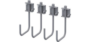 Holman Multi Purpose Hook | Gray Shelf Mount for Easy Organization | Pack of 4