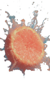 Exploding Orange Splash Vinyl Car Decal Sticker – Waterproof & UV-Resistant 8"