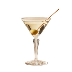 Modern Martini Glass Vinyl Car Decal Sticker – Waterproof & UV-Resistant 8"