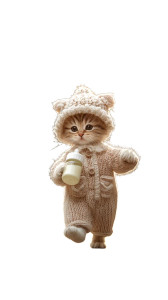 Baby Kitten Walk Vinyl Car Decal Sticker – Waterproof & UV-Resistant 8"