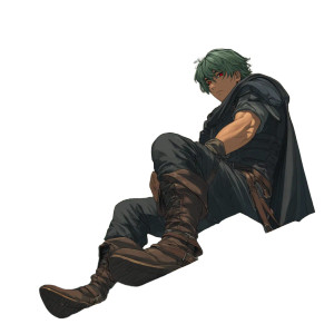 Green-Haired Warrior V4 Vinyl Car Decal Sticker – Waterproof & UV-Resistant 8"