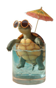 Turtle With Sunglasses Vinyl Car Decal Sticker – Waterproof & UV-Resistant 8"