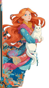 Fantasy Tarot Woman Vinyl Car Decal Sticker – Waterproof & UV-Resistant 8"