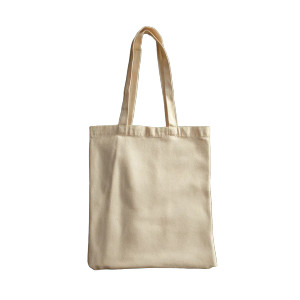 Beige Canvas Tote Vinyl Car Decal Sticker – Waterproof & UV-Resistant 8"