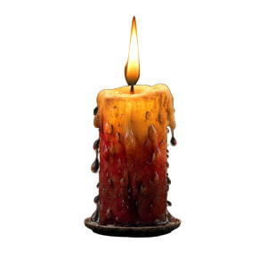 Candle Illustration Vinyl Car Decal Sticker – Waterproof & UV-Resistant 8"