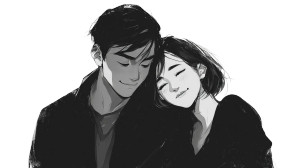 Anime Couple Moment V2 Vinyl Car Decal Sticker – Waterproof & UV-Resistant 8"