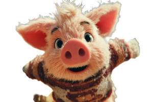 Piglet Parkour Vinyl Car Decal Sticker – Waterproof & UV-Resistant 8"