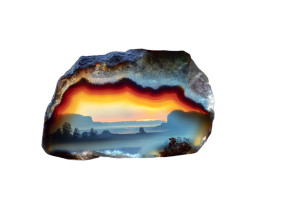 Colorful Agate Landscape Vinyl Car Decal Sticker – Waterproof & UV-Resistant 8"